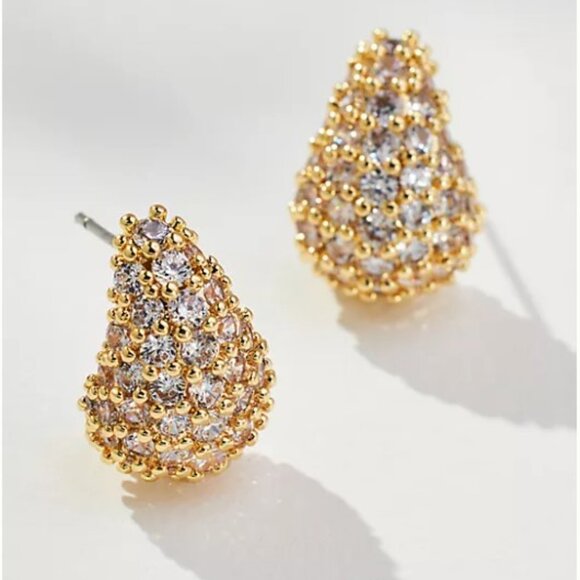 Anthropologie - The Petra Pavé Small Drop Earrings - BNWT - Picture 1 of 9